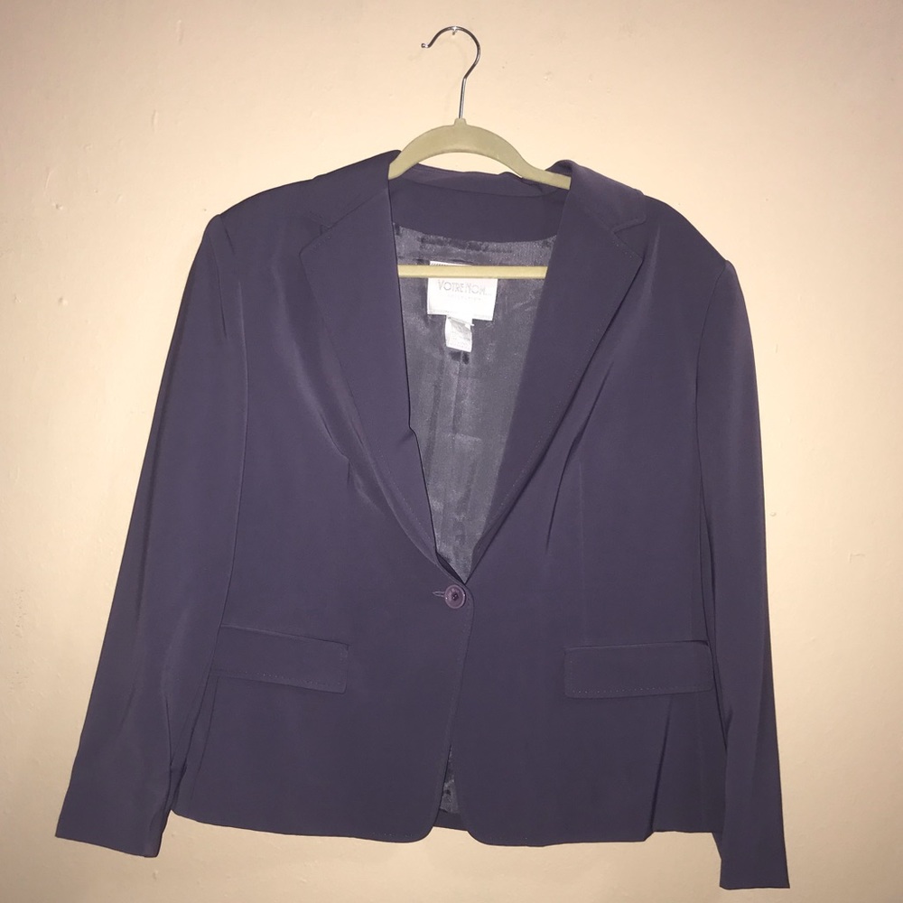 ⚡️Votre Nom Paris Eggplant Blazer Size 14